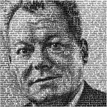 SAXA -Willy Brandt, Tusche auf Leinwand, 2019, Foto,SAXA