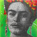 Saxa - Frida Kahlo, overpainting, 2019 Foto;SAXA